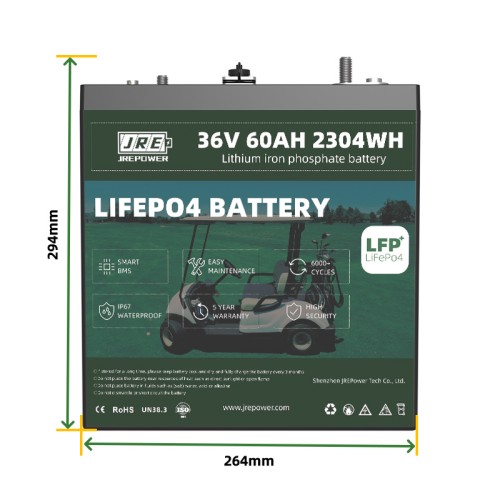 36V 60Ah 2304Wh LFP LiFePo4 Golf Cart Battery 36V 60Ah 2304Wh LFP LiFePo4 Golf Cart Battery