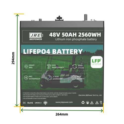 48V 50Ah 2560Wh LFP LiFePo4 Golf Cart Battery 48V 50Ah 2560Wh LFP LiFePo4 Golf Cart Battery